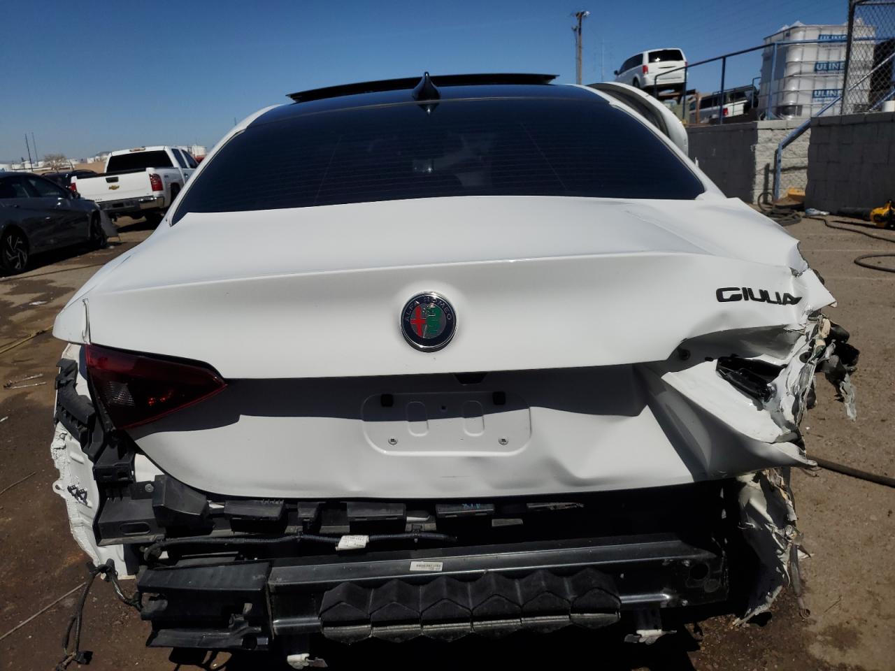 2020 Alfa Romeo Giulia VIN ZARFAMAN1L7634962 Copart auction photo, rear end / side damage thumbnail 6