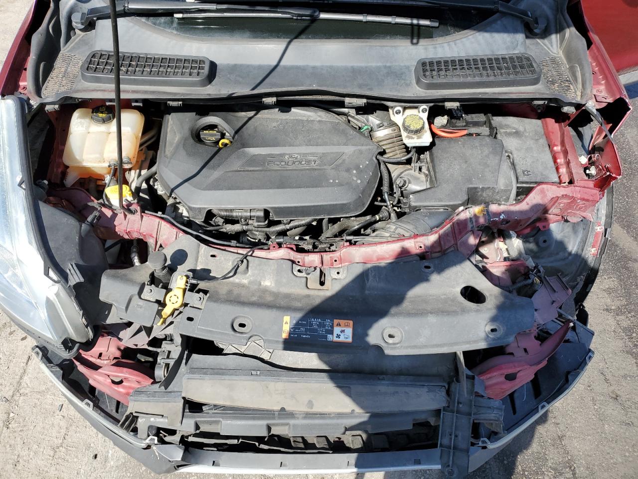2015 Ford Escape VIN 1FMCU9JX1FUA48489 Copart auction photo, front end / undercarriage damage thumbnail 12
