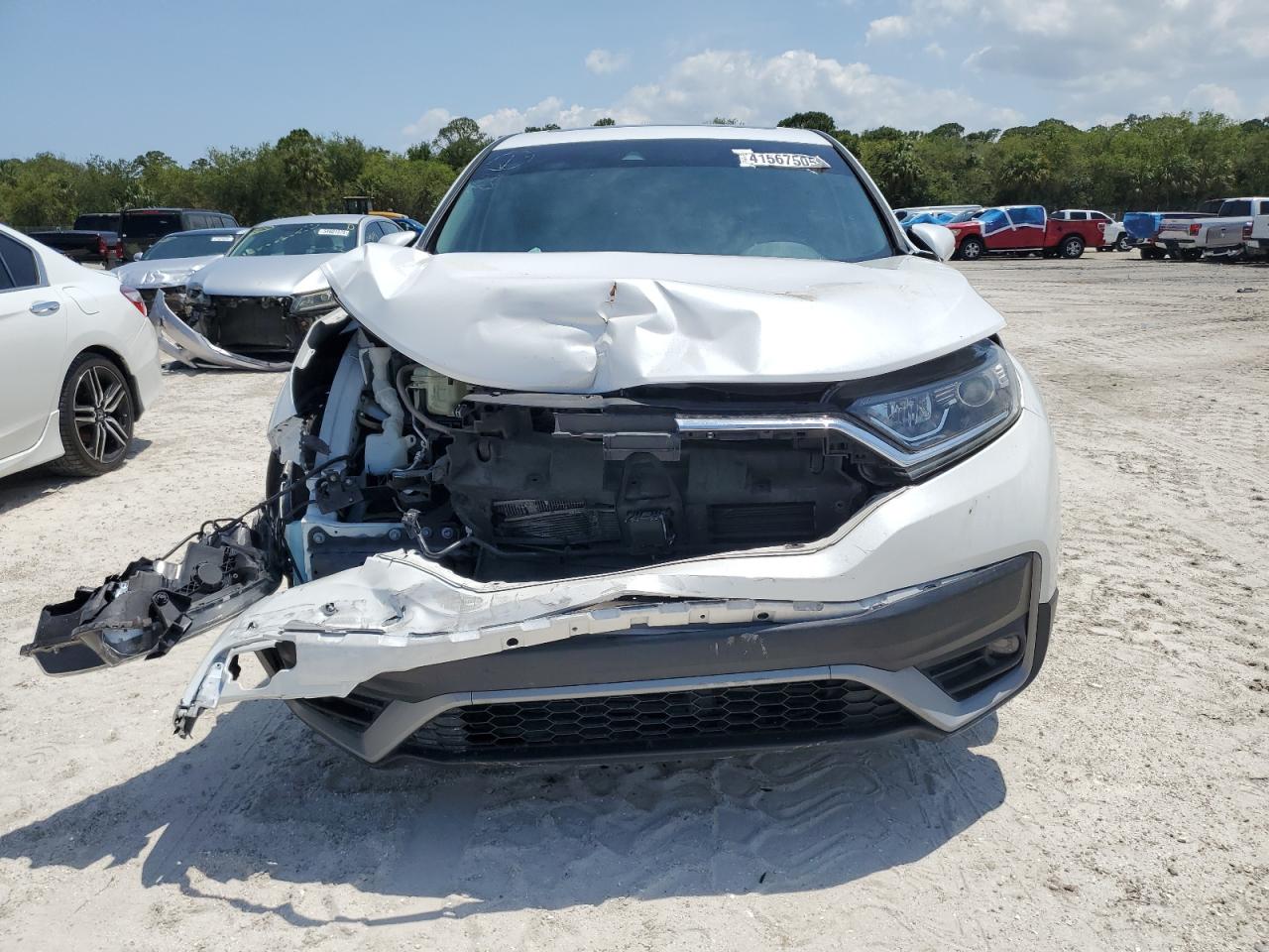 2020 Honda CR-V VIN 7FARW1H55LE017530 Copart auction photo, front end / hail damage thumbnail 5