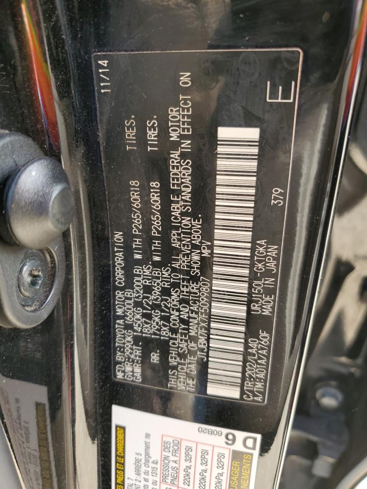 2015 Lexus GX VIN JTJBM7FX7F5099807 Copart auction photo, front end damage thumbnail 13