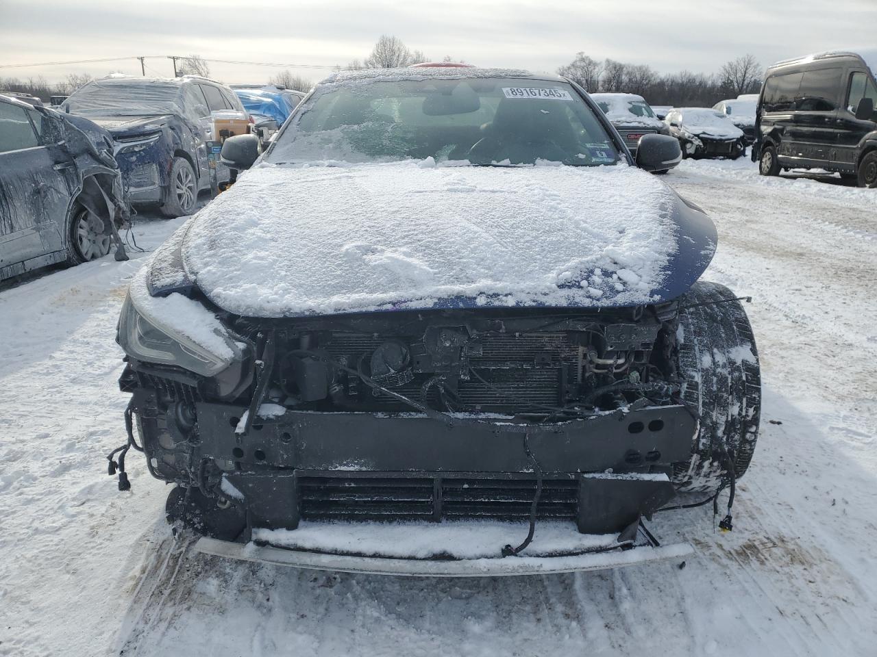 2019 Infiniti Q60 VIN JN1FV7EL5KM441077 Copart auction photo, front end damage thumbnail 5
