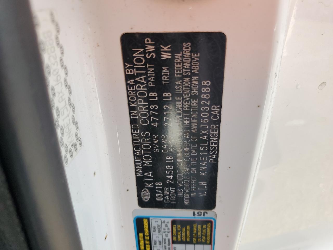 2018 KIA Stinger VIN KNAE15LAXJ6032888 Copart auction photo, front end / mechanical damage thumbnail 12