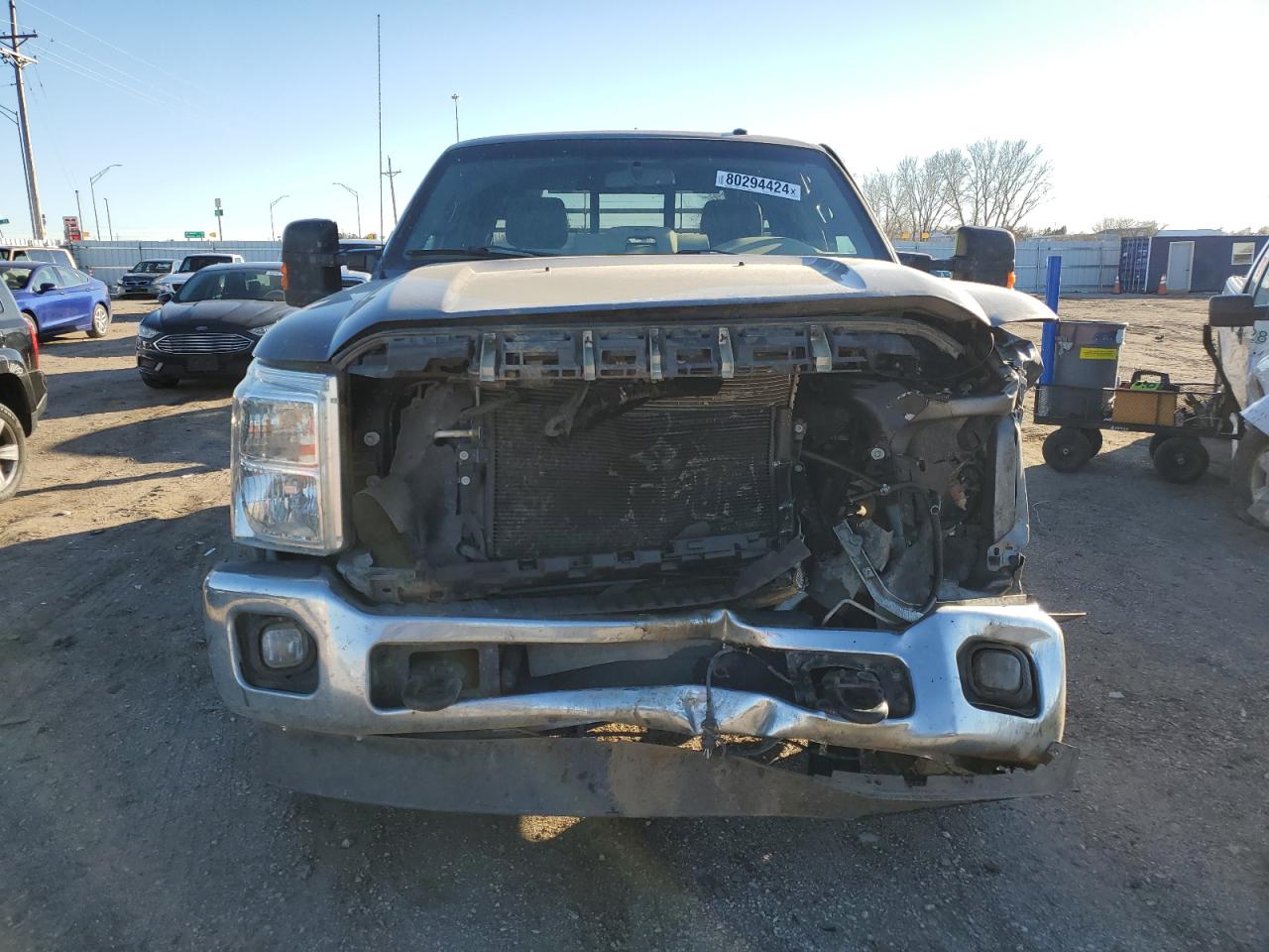 2013 Ford F250 VIN 1FT7X2B6XDEA98132 Copart auction photo, front end / side damage thumbnail 5