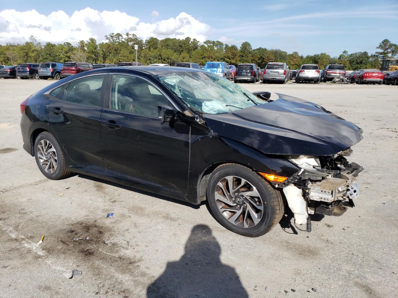 2016 Honda Civic VIN 19XFC2F74GE023686 Copart auction photo, front end damage thumbnail 4
