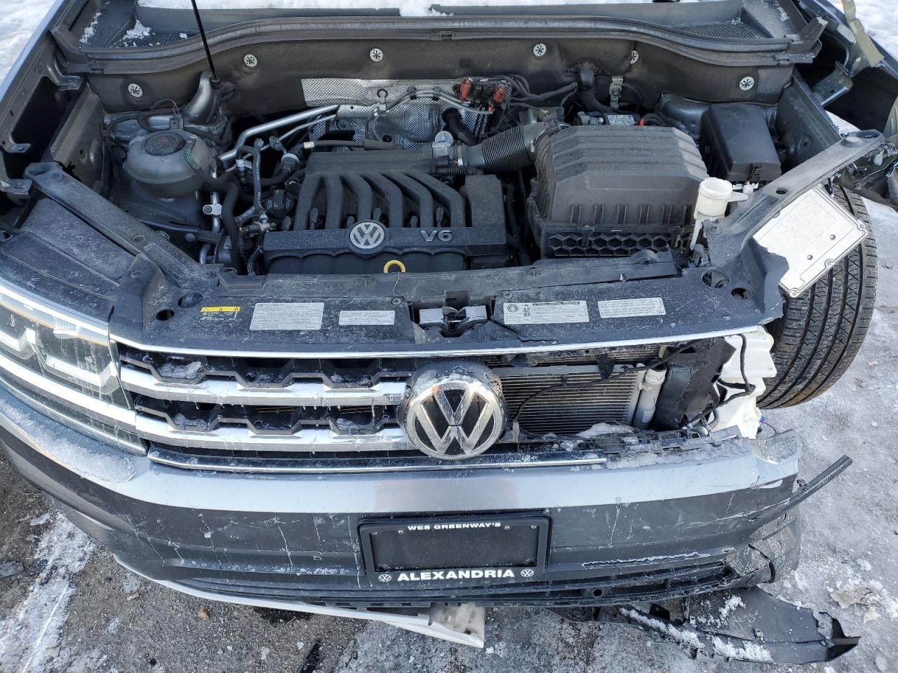 2019 Volkswagen Atlas VIN 1V2NR2CA1KC578796 Copart auction photo, front end / side damage thumbnail 12