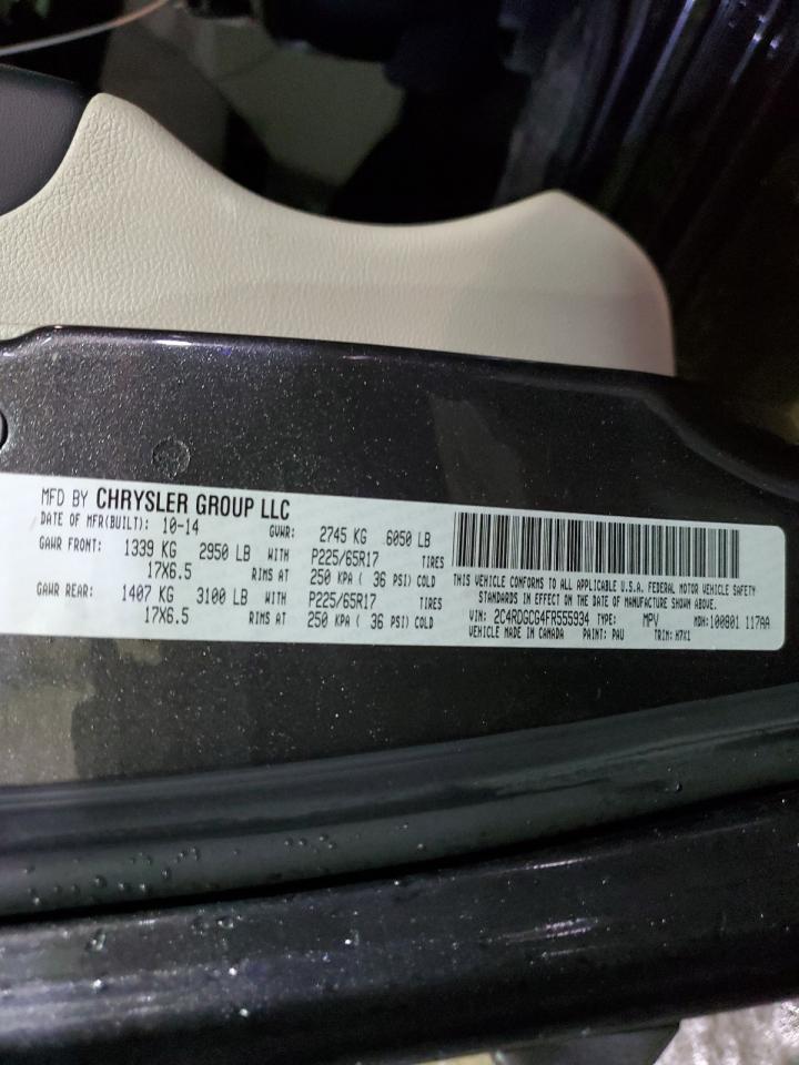 2015 Dodge Caravan VIN 2C4RDGCG4FR555934 Copart auction photo, rear end damage thumbnail 14