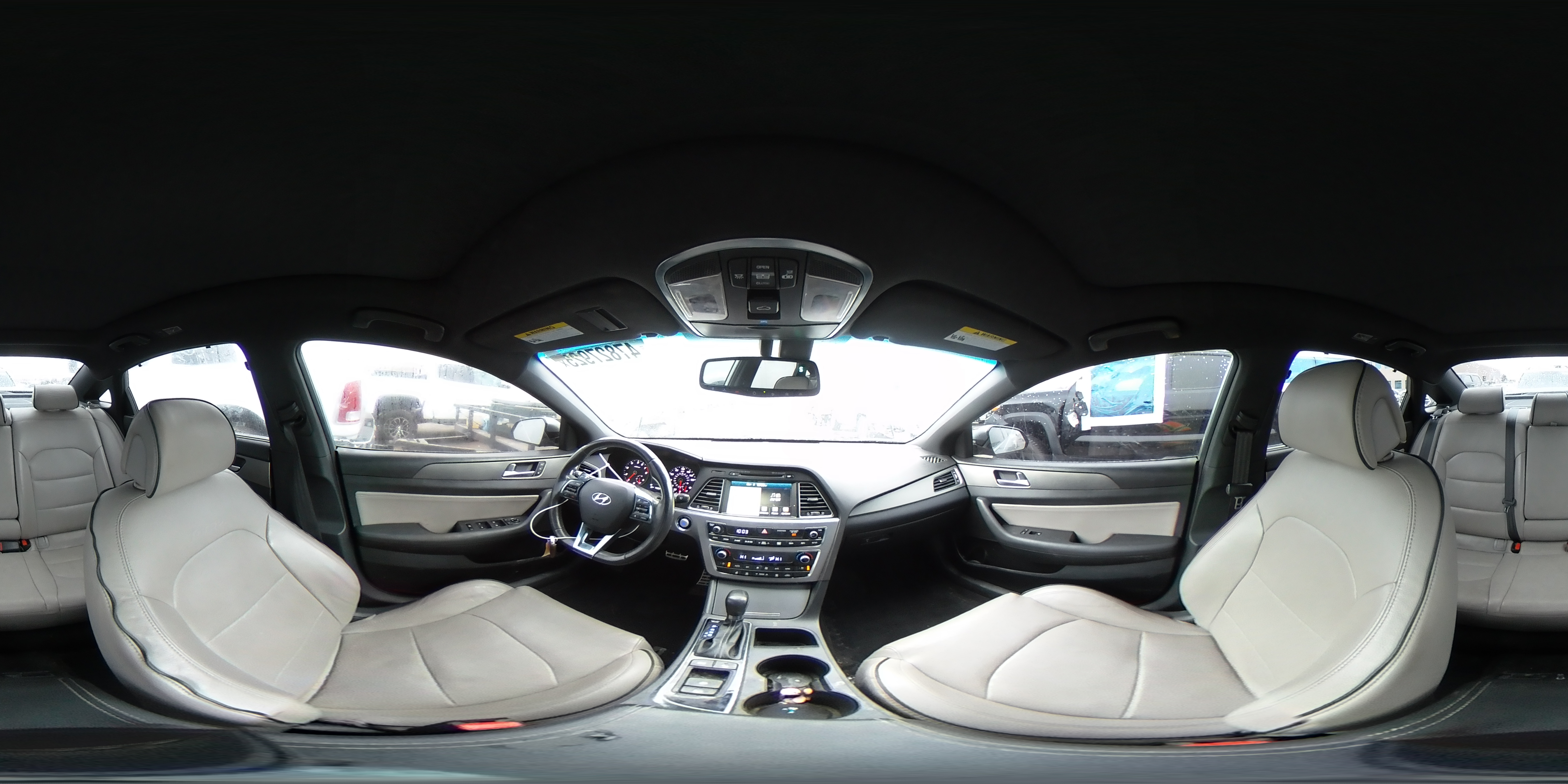2016 Hyundai Sonata VIN 5NPE34AB5GH413081 Copart auction photo, rear end / hail damage thumbnail 14
