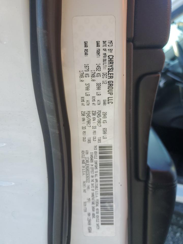 2013 Jeep Grand Cherokee VIN 1C4RJEAG0DC636922 Copart auction photo, front end damage thumbnail 14