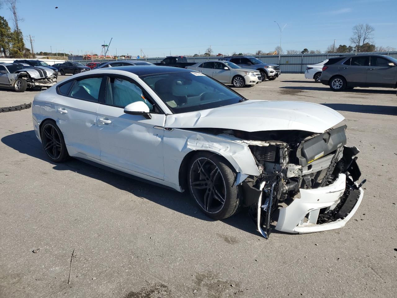 2018 Audi A5 VIN WAUENCF54JA127399 Copart auction photo, all over / frame damage damage thumbnail 4