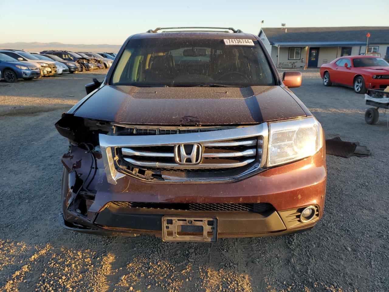 2015 Honda Pilot VIN 5FNYF4H96FB034725 Copart auction photo, front end / side damage thumbnail 5