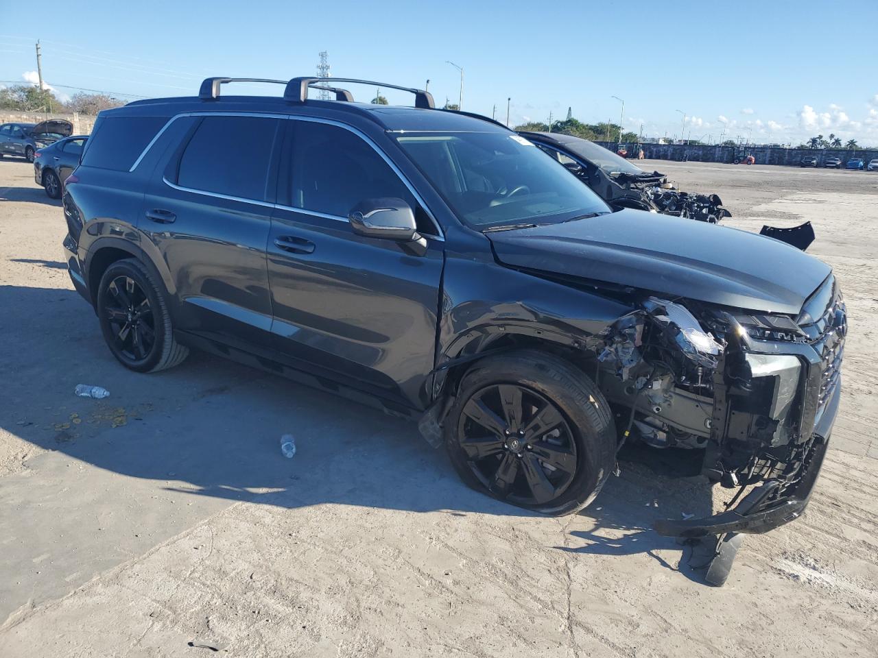 2024 Hyundai Palisade VIN KM8R34GE6RU793250 Copart auction photo, front end / side damage thumbnail 4