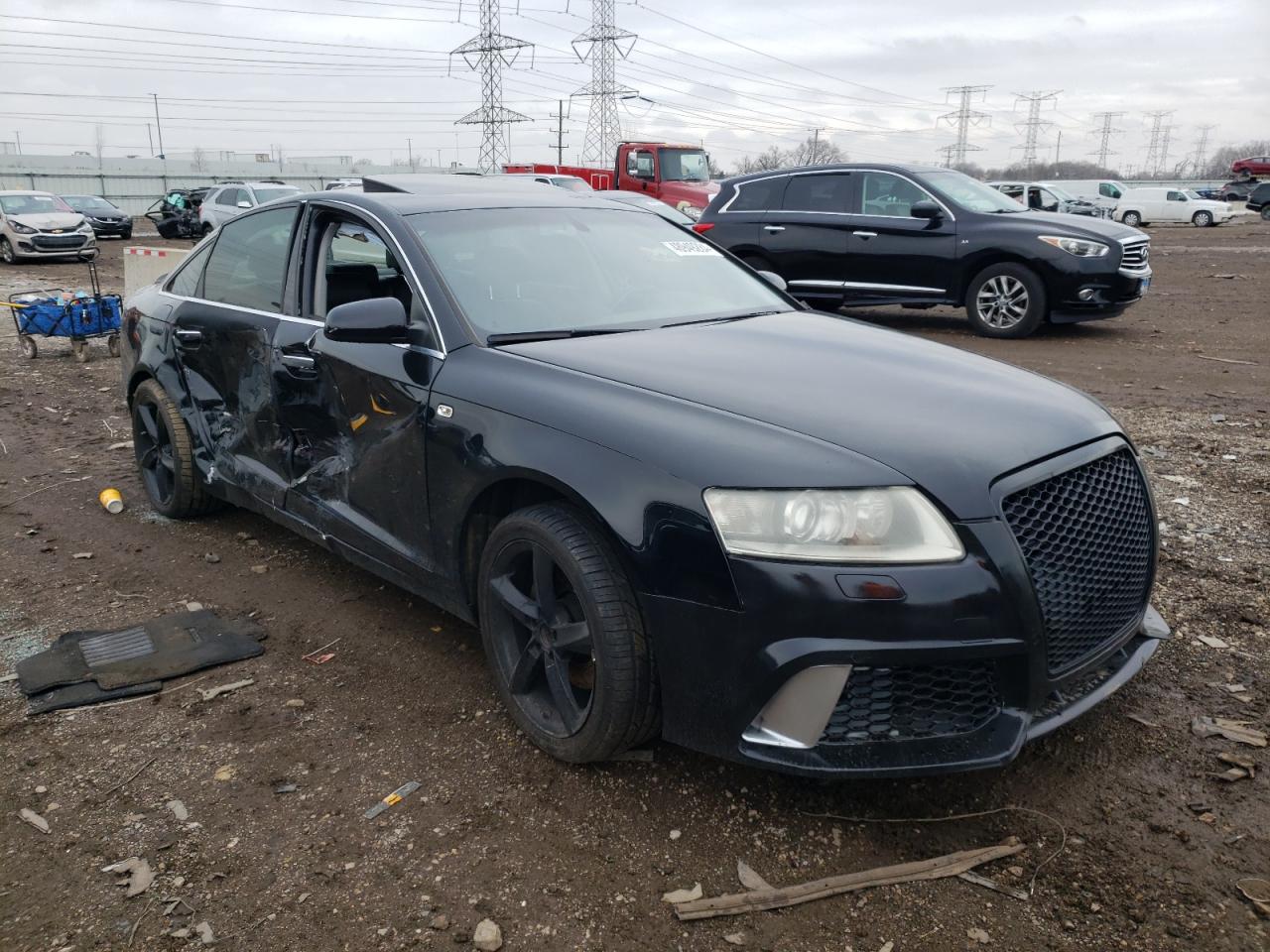 2008 Audi A6 VIN WAUDH74F58N067870 Copart auction photo, side / rear end damage thumbnail 4