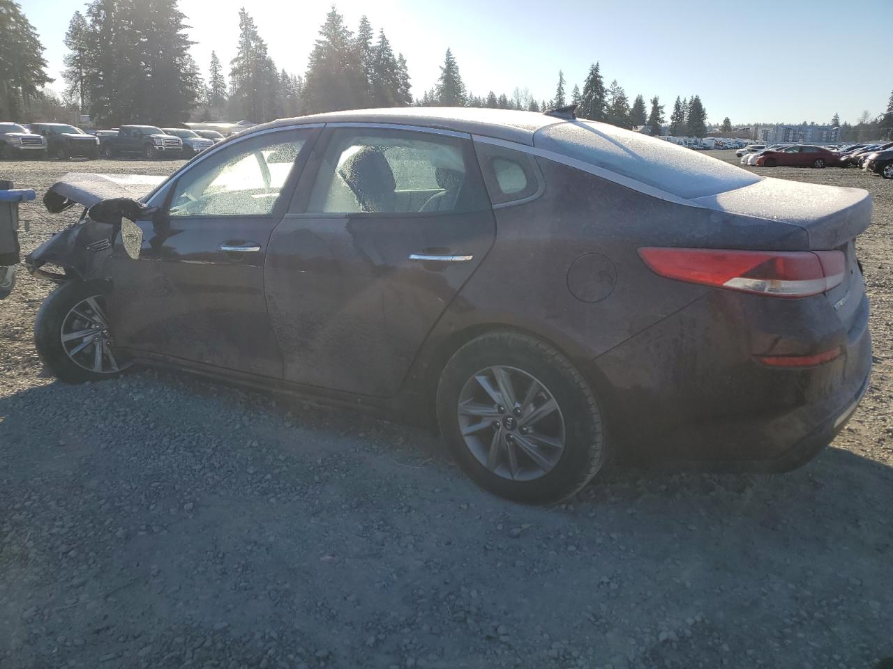 2020 KIA Optima VIN 5XXGT4L35LG428670 Copart auction photo, front end / side damage thumbnail 2
