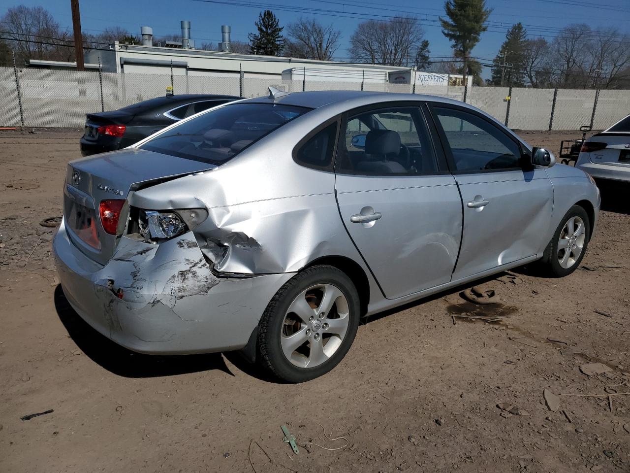 2009 Hyundai Elantra VIN KMHDU46DX9U649006 Copart auction photo, rear end / side damage thumbnail 3