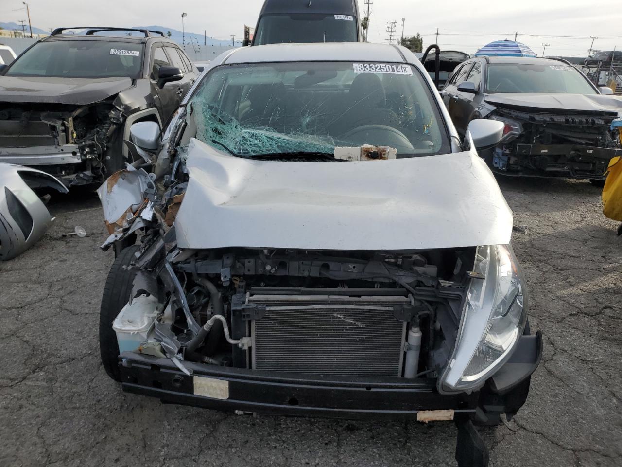 2019 Nissan Versa VIN 3N1CN7AP1KL841224 Copart auction photo, front end damage thumbnail 5