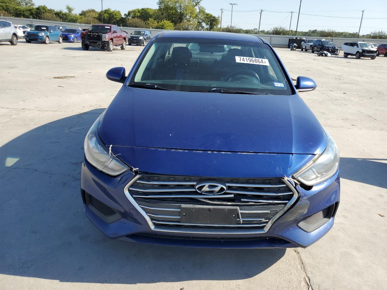 2021 Hyundai Accent VIN 3KPC24A60ME12912 Copart auction photo, front end / minor dent/scratches damage thumbnail 5