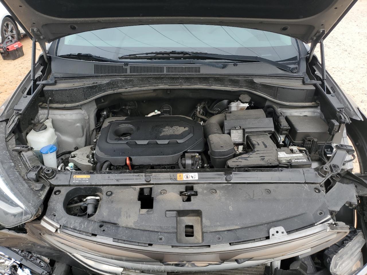 2017 Hyundai Santa Fe VIN 5NMZU3LB1HH027651 Copart auction photo, front end damage thumbnail 13