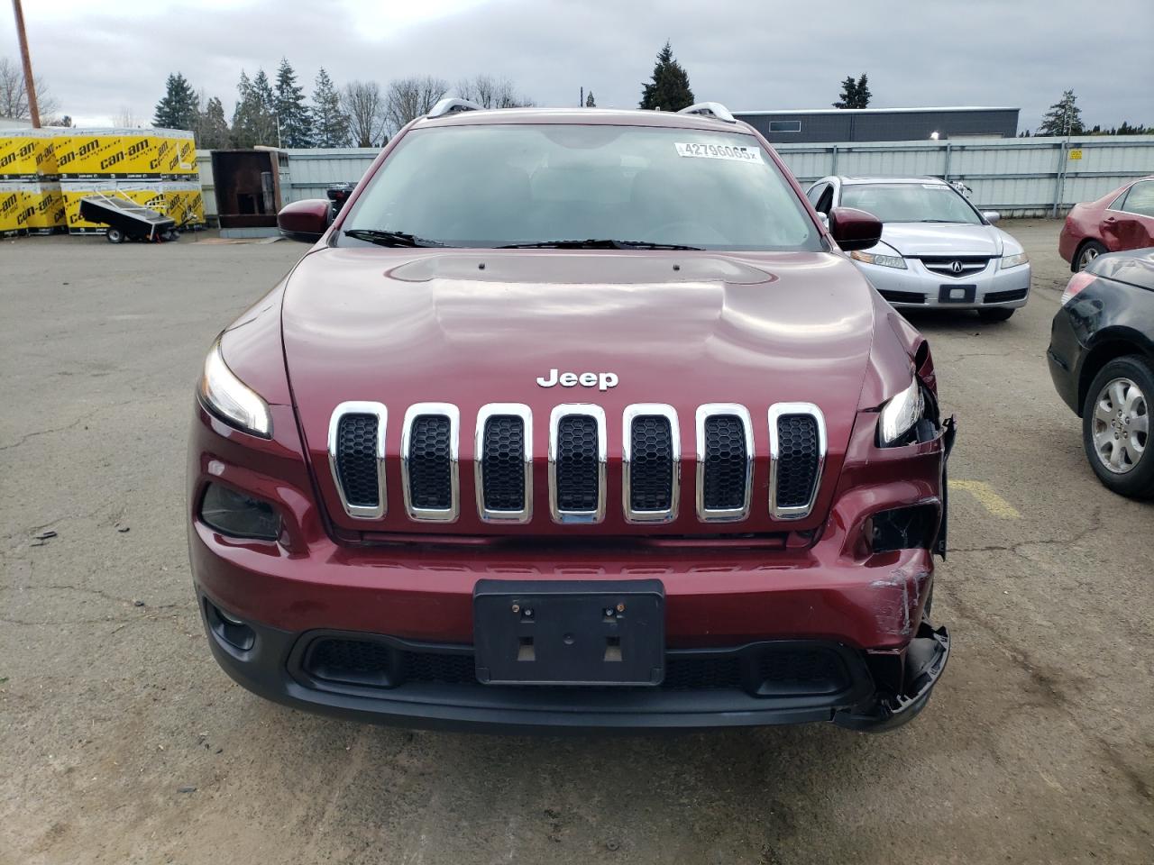 2018 Jeep Grand Cherokee VIN 1C4PJMLX9JD599454 Copart auction photo, front end damage thumbnail 5