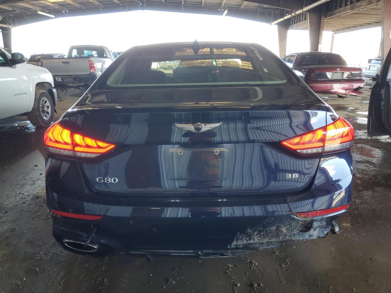 2020 Genesis G80 VIN KMTFN4JE7LU328964 Copart auction photo, front end / rear end damage thumbnail 6