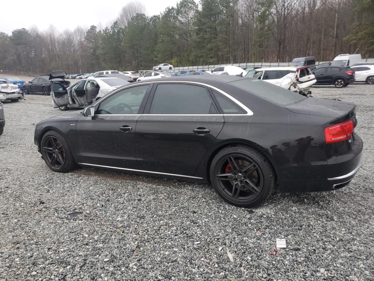 2013 Audi A8 VIN WAUR4AFD1DN008674 Copart auction photo, front end damage thumbnail 2