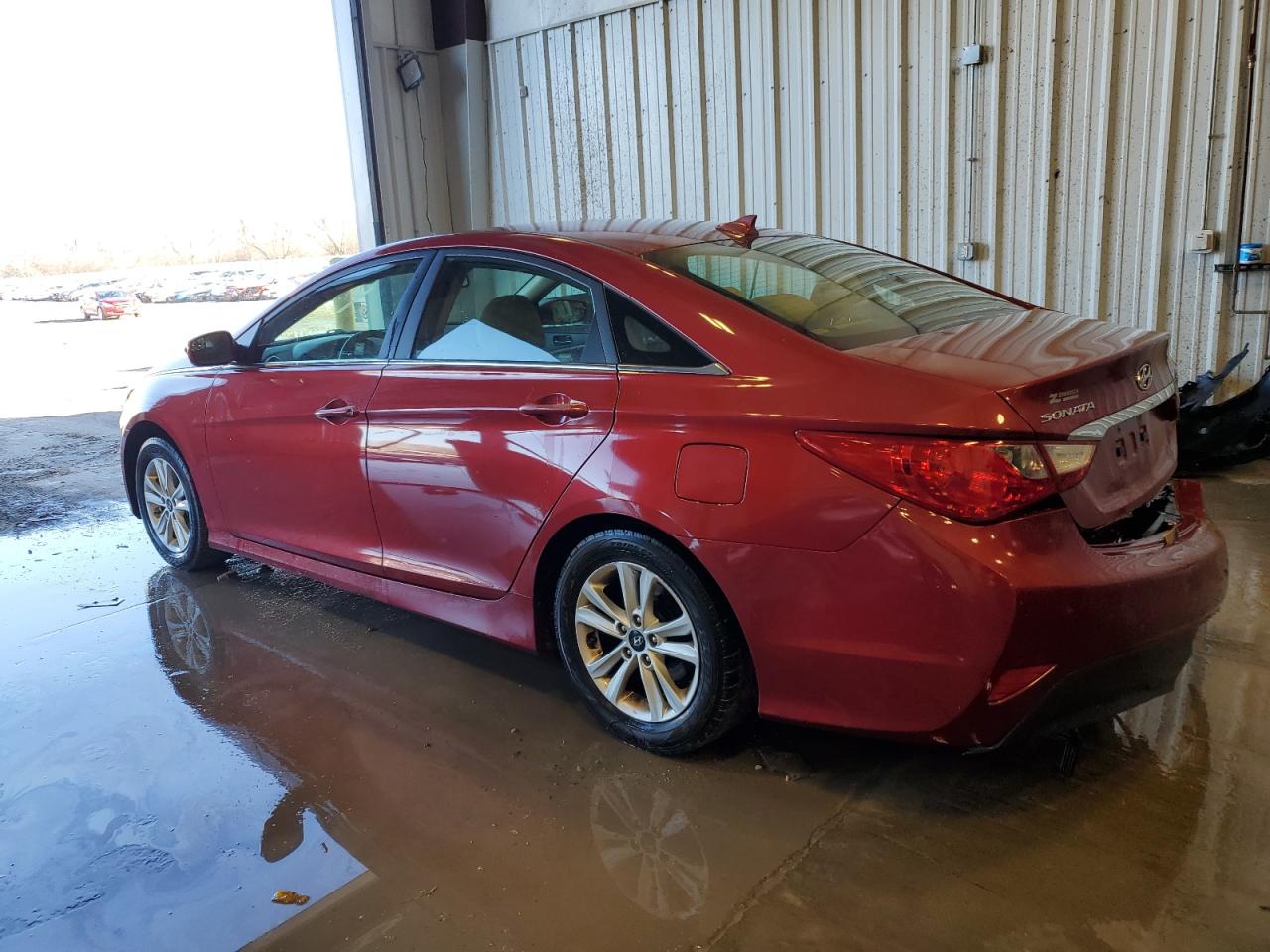 2014 Hyundai Sonata VIN 5NPEB4AC7EH862190 Copart auction photo, rear end / side damage thumbnail 2