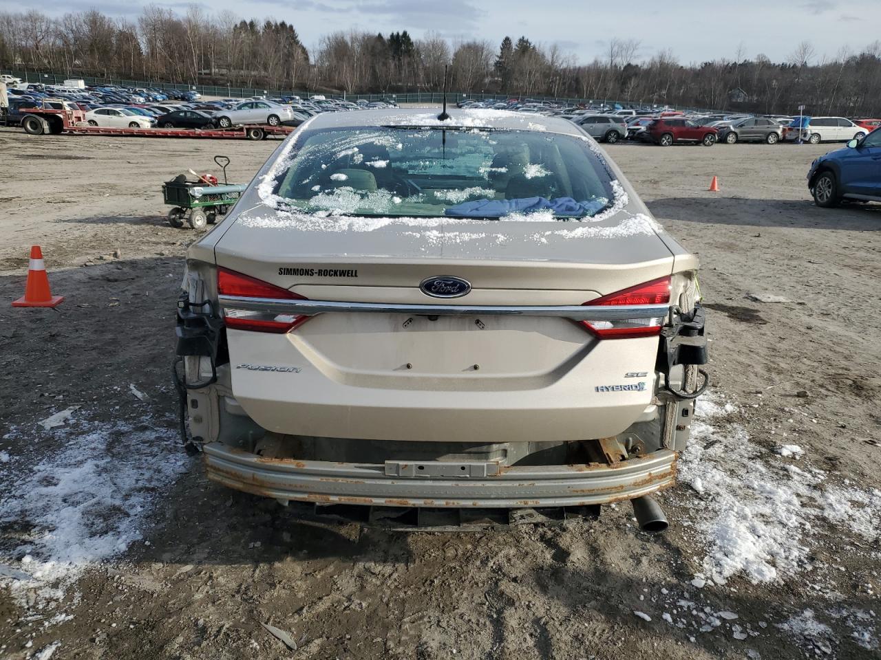 2018 Ford Fusion VIN 3FA6P0LU3JR250182 Copart auction photo, all over / undercarriage damage thumbnail 6