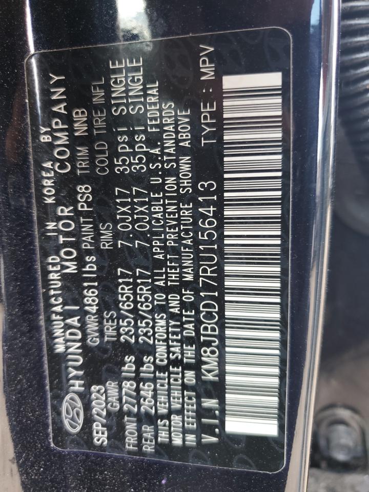 2024 Hyundai Tucson VIN KM8JBCD17RU156413 Copart auction photo, water/flood damage thumbnail 14