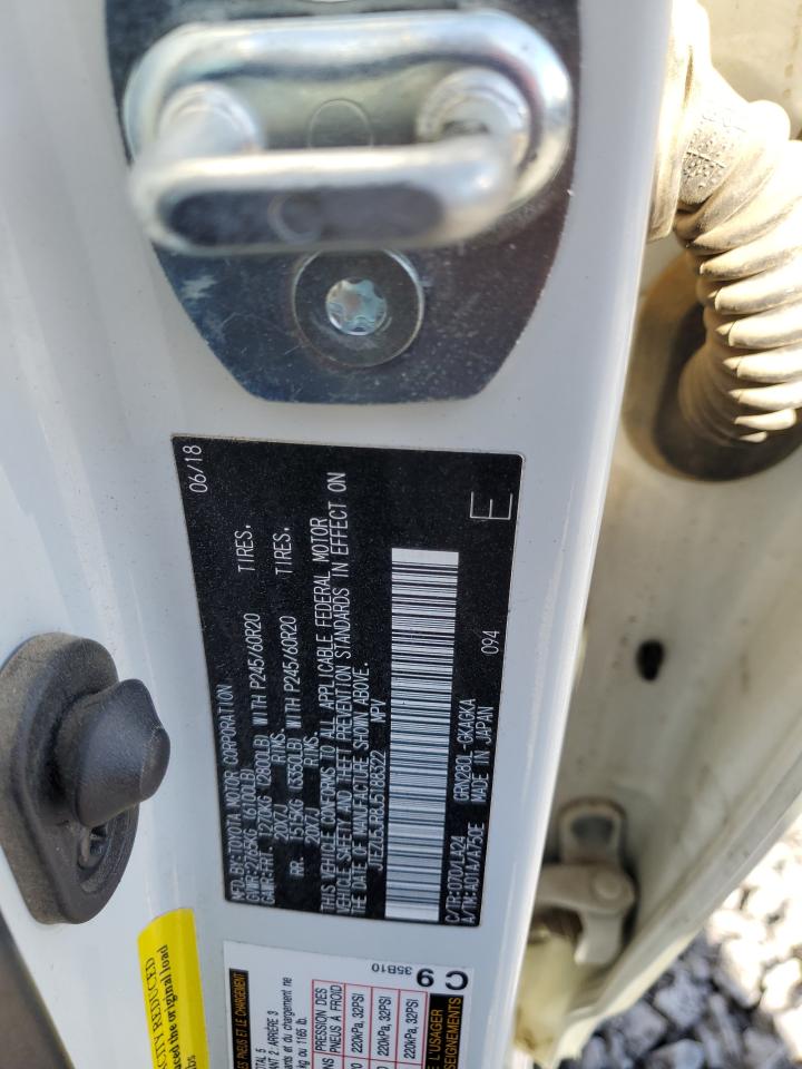 2018 Toyota 4Runner VIN JTEZU5JR8J5188322 Copart auction photo, front end / side damage thumbnail 13