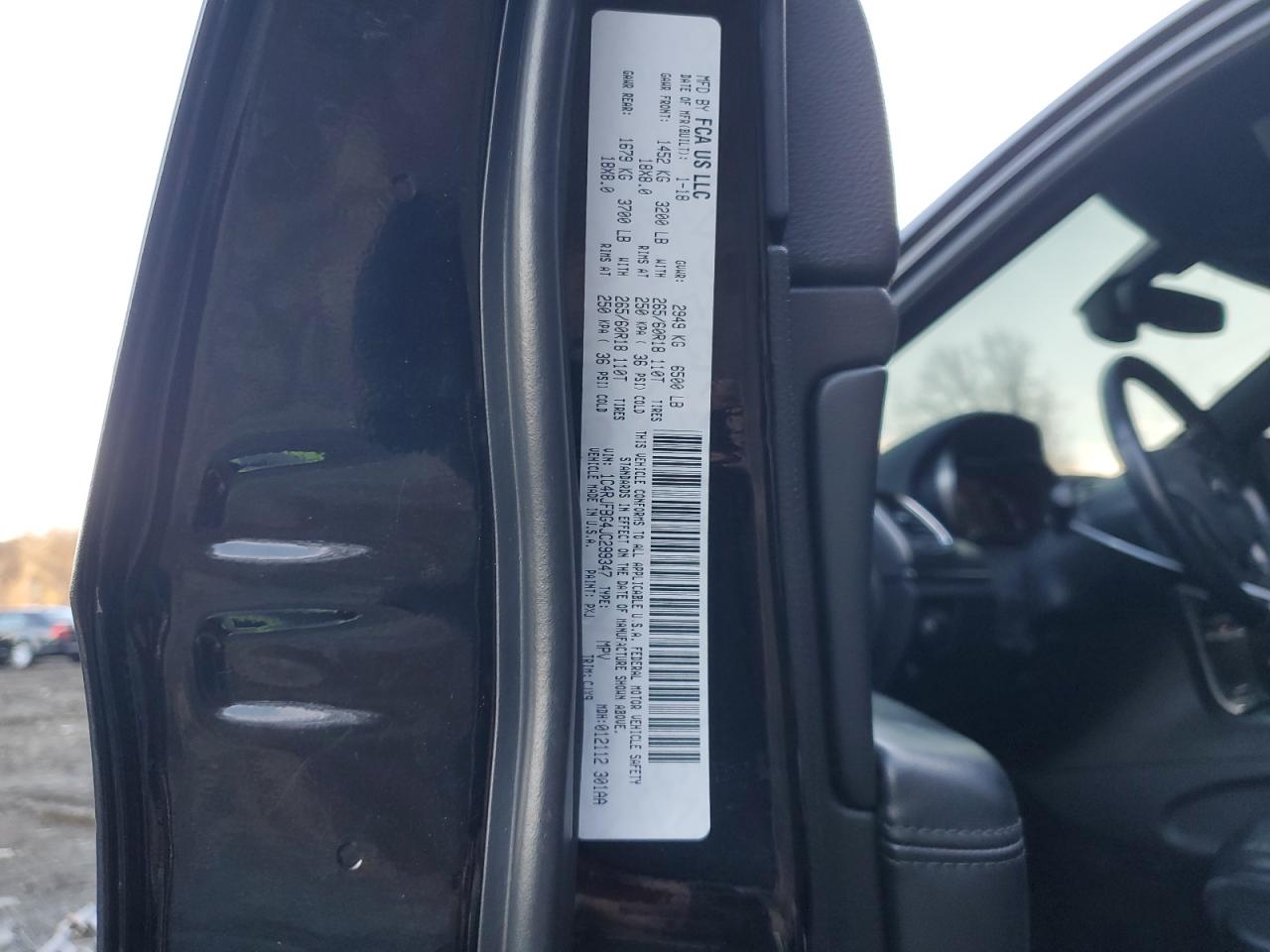 2018 Jeep Grand Cherokee VIN 1C4RJFBG9JC299585 Copart auction photo, side / minor dent/scratches damage thumbnail 16