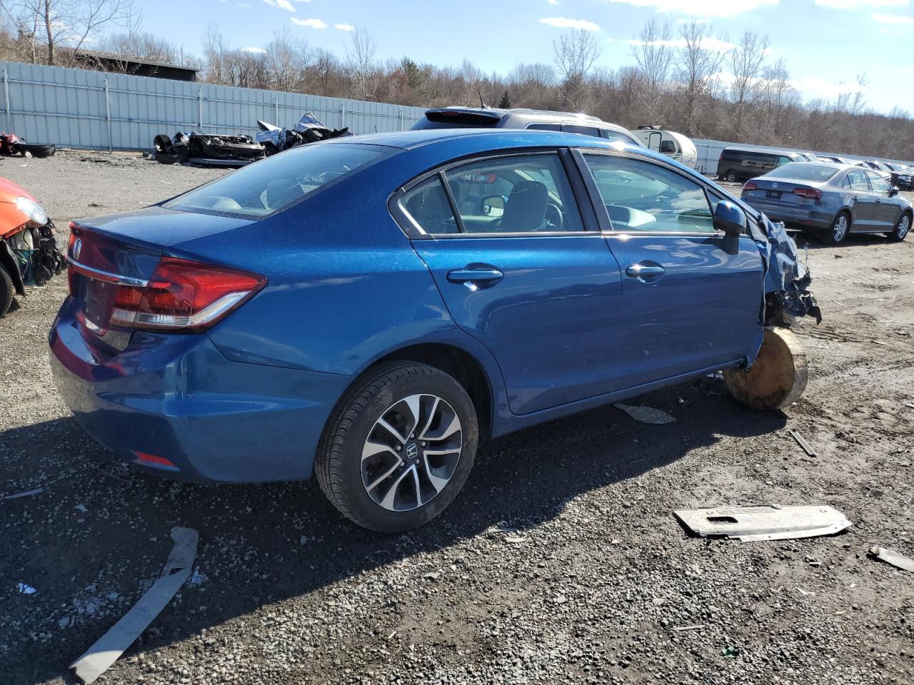 2013 Honda Civic VIN 2HGFB2F8XDH527303 Copart auction photo, front end / minor dent/scratches damage thumbnail 3
