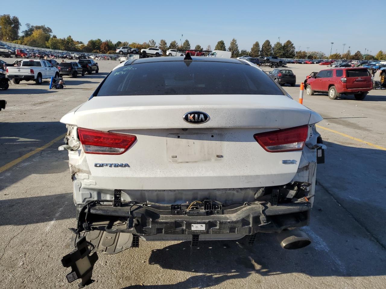 2018 KIA Optima VIN 5XXGU4L37JG210238 Copart auction photo, rear end damage thumbnail 6