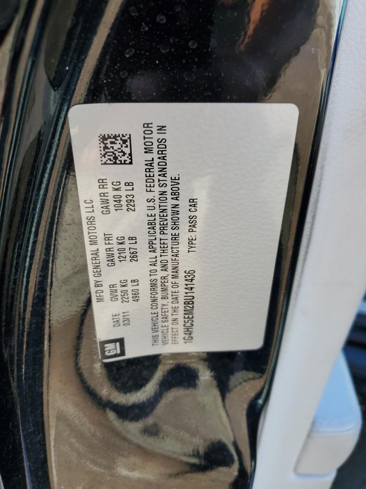 2011 Buick Lucerne VIN 1G4HC5EM2BU141436 Copart auction photo, side / minor dent/scratches damage thumbnail 14