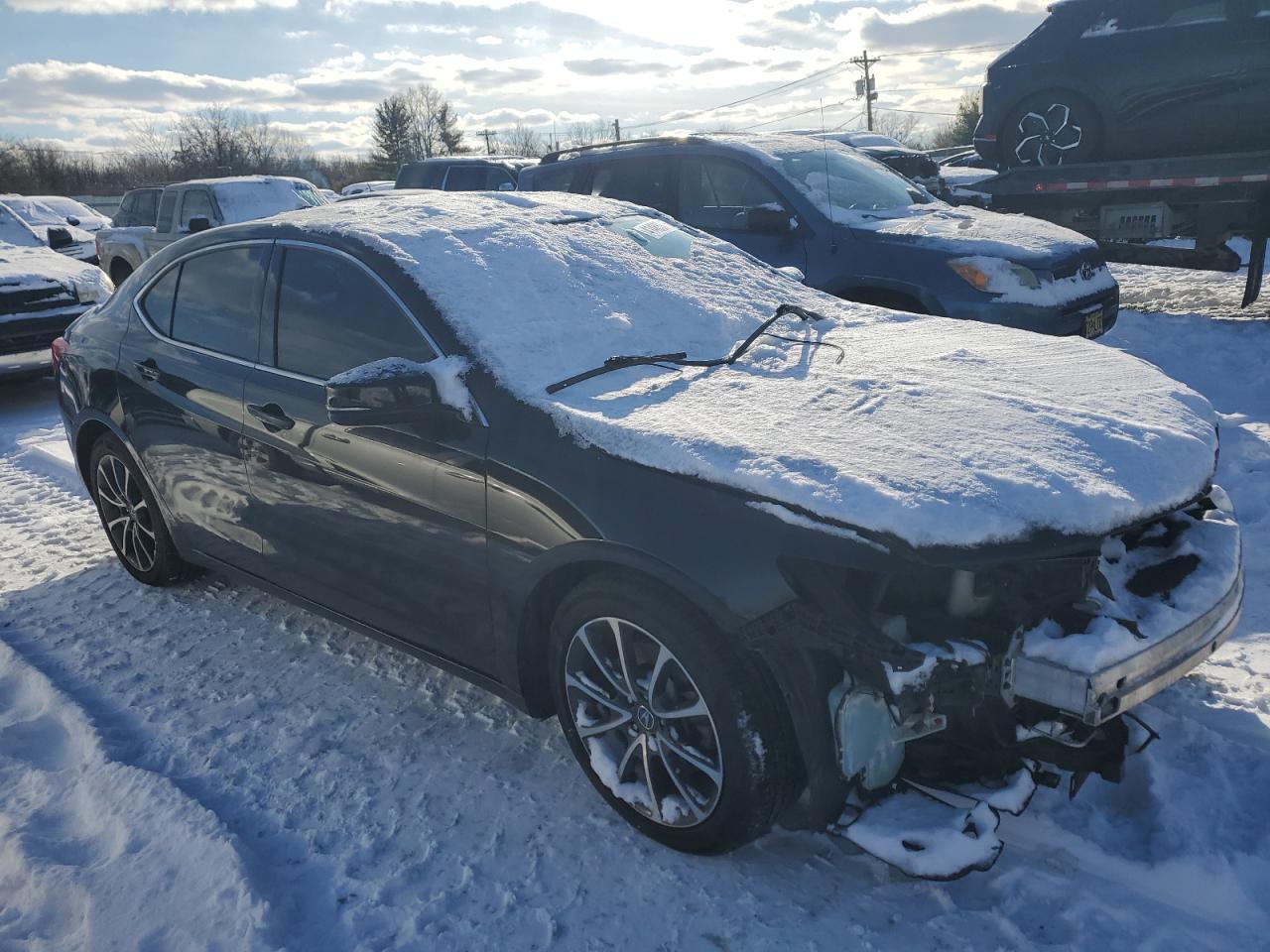 2015 Acura TLX VIN 19UUB2F34FA005215 Copart auction photo, front end damage thumbnail 4