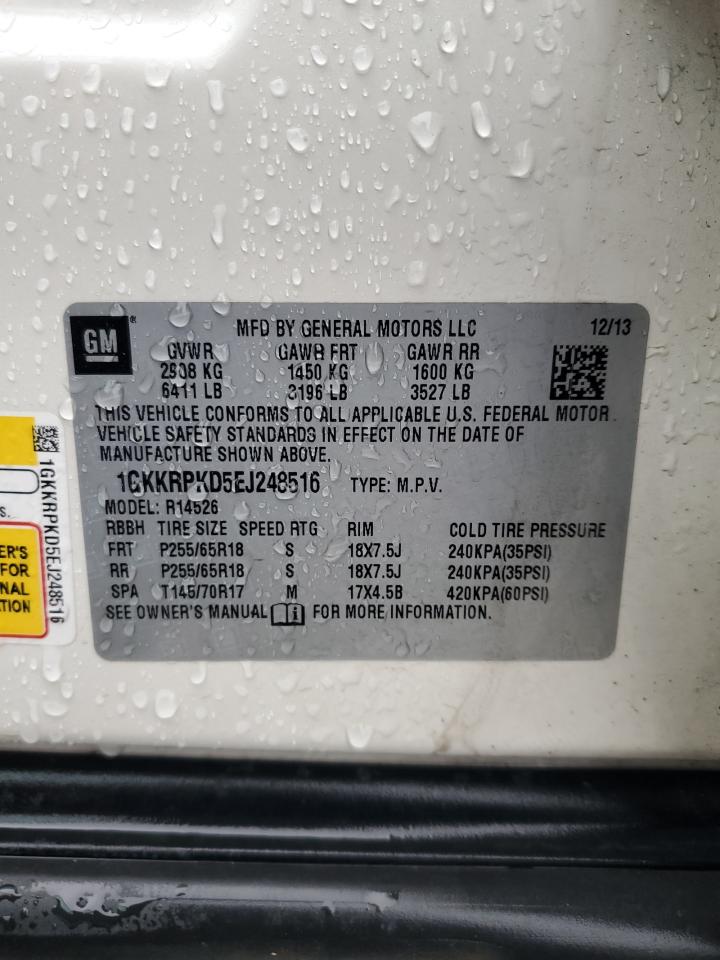 2014 GMC Acadia VIN 1GKKRPKD5EJ248516 Copart auction photo, front end damage thumbnail 15