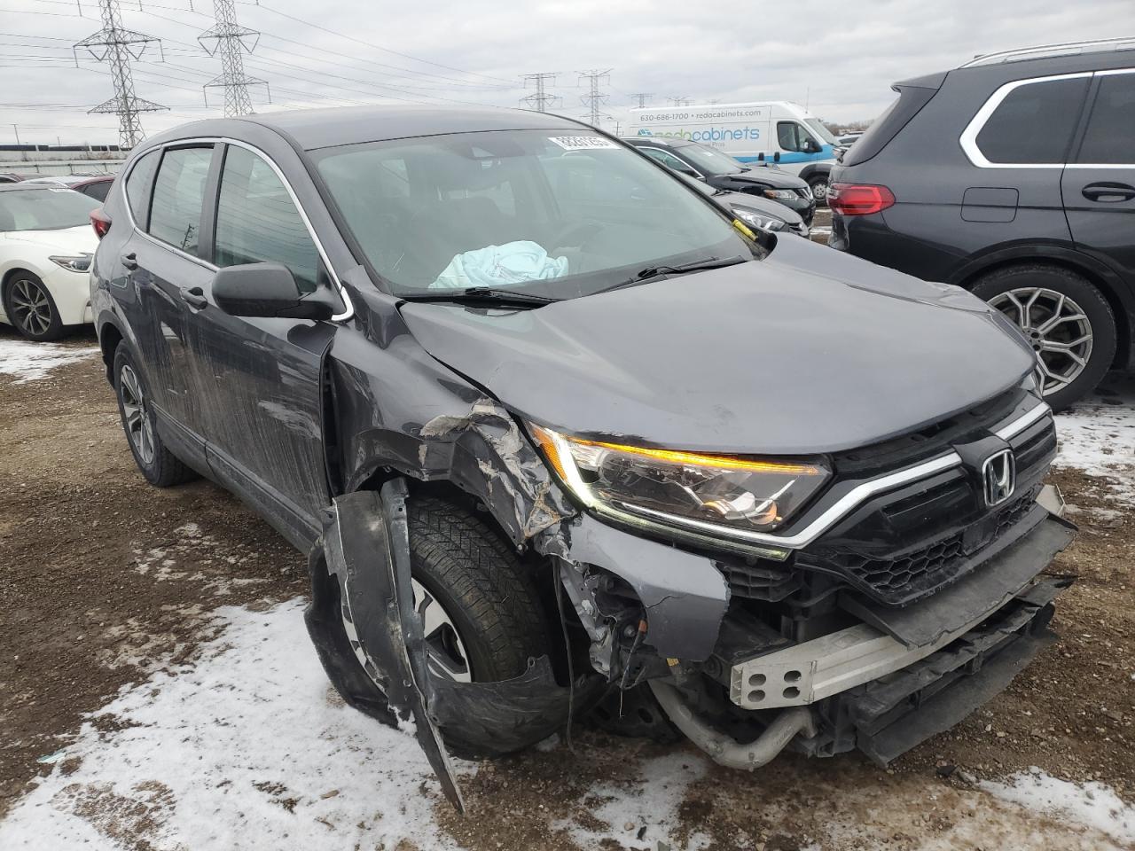 2020 Honda CR-V VIN 2HKRW2H27LH635604 Copart auction photo, front end / side damage thumbnail 4
