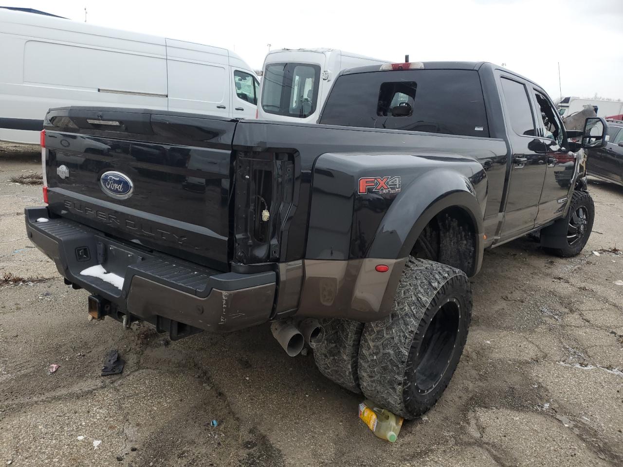 2017 Ford F350 VIN 1FT8W3DT6HED63750 Copart auction photo, burn damage thumbnail 3