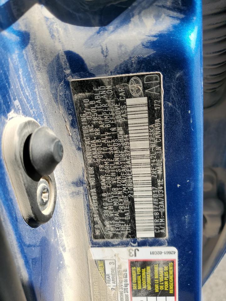2010 Toyota Corolla VIN 2T1BU4EEXAC379914 Copart auction photo, front end / rear end damage thumbnail 12