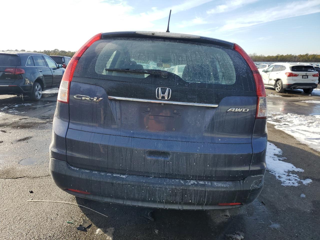 2013 Honda CR-V VIN 2HKRM4H38DH687920 Copart auction photo, front end / side damage thumbnail 6