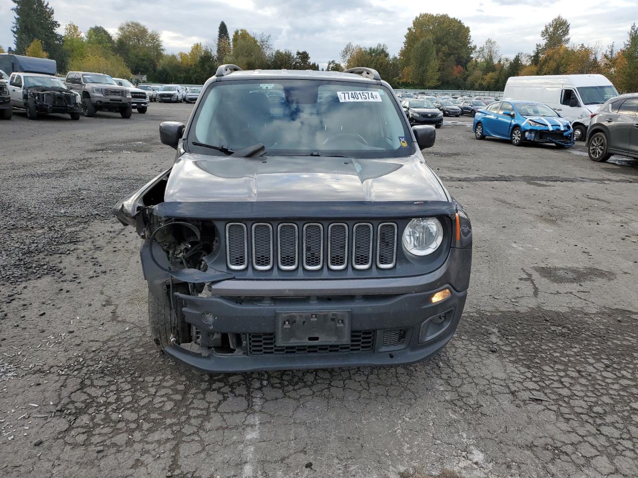 2017 Jeep Renegade VIN ZACCJBBB9HPG57096 Copart auction photo, front end / side damage thumbnail 5