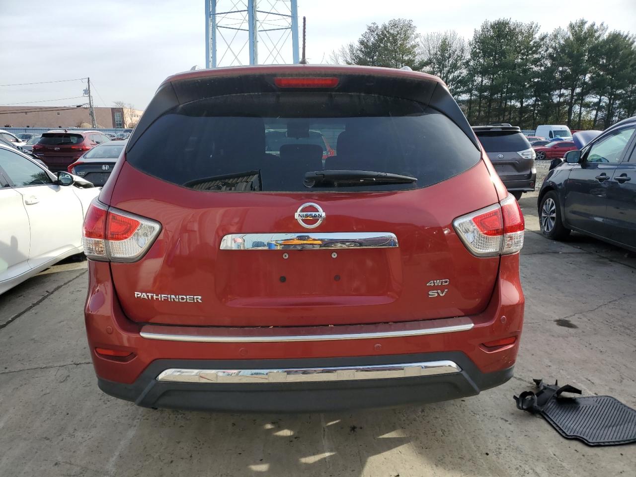 2014 Nissan Pathfinder VIN 5N1AR2MM8EC680587 Copart auction photo, side damage thumbnail 6