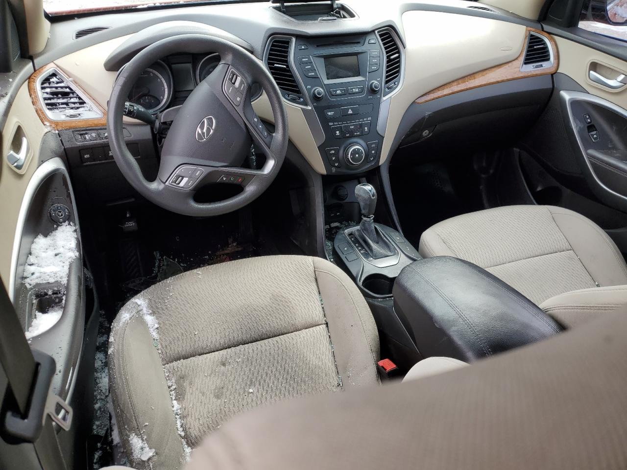 2015 Hyundai Santa Fe VIN 5XYZUDLB7FG239936 Copart auction photo, front end / side damage thumbnail 8