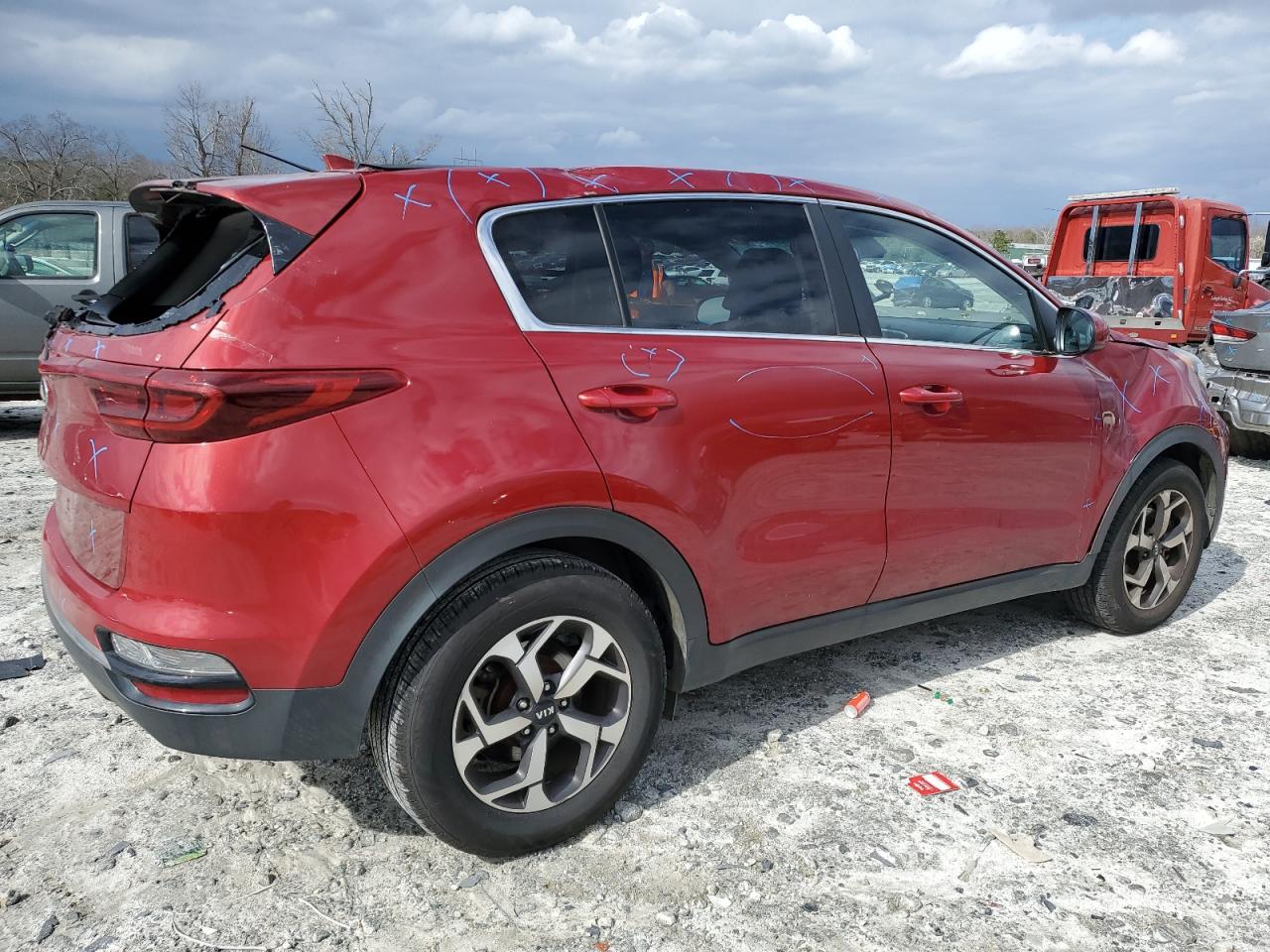 2020 KIA Sportage VIN KNDPM3AC2L7675230 Copart auction photo, front end / rear end damage thumbnail 3