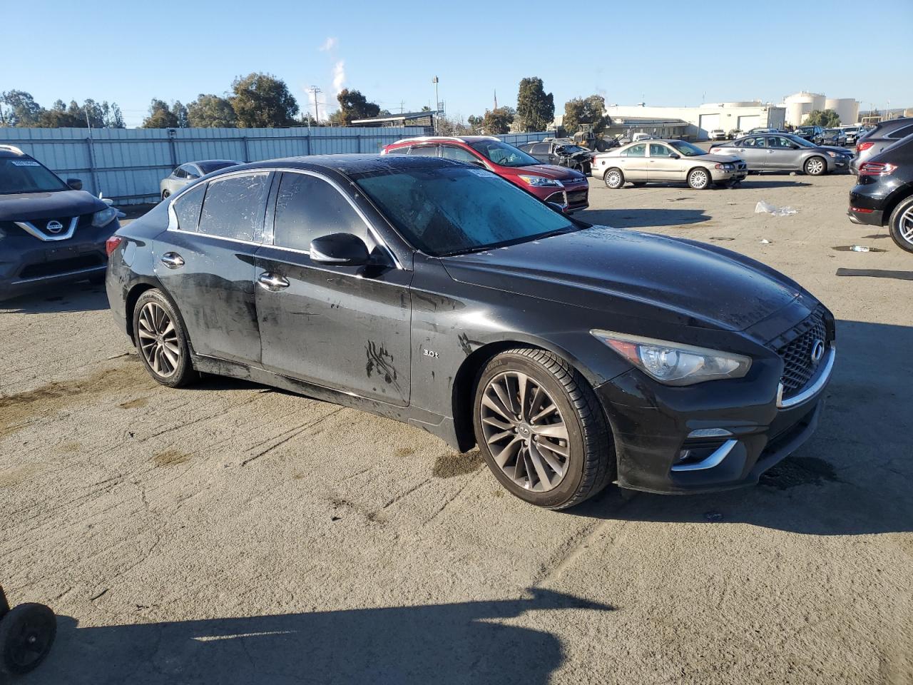 2018 Infiniti Q50 VIN JN1EV7AP3JM350330 Copart auction photo, vandalism damage thumbnail 4