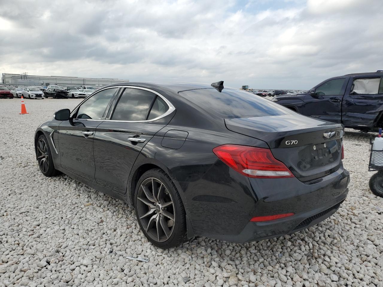 2019 Genesis G70 VIN KMTG24LA8KU038173 Copart auction photo, rear end / minor dent/scratches damage thumbnail 2