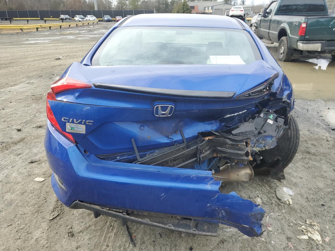 2019 Honda Civic VIN 2HGFC2F89KH511698 Copart auction photo, rear end / undercarriage damage thumbnail 6