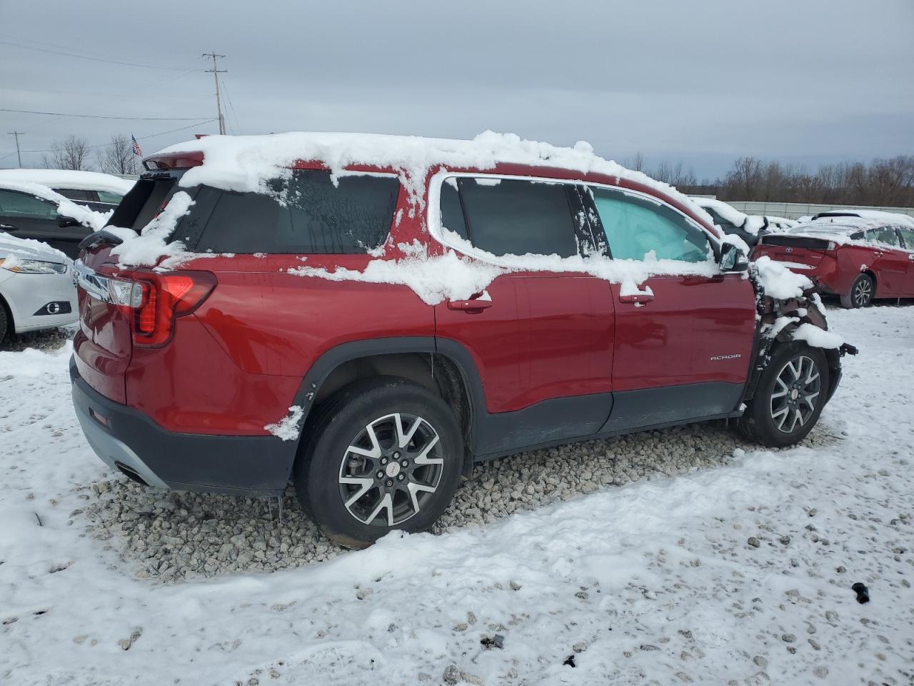 2021 GMC Acadia VIN 1GKKNKLS7MZ118152 Copart auction photo, rollover damage thumbnail 3
