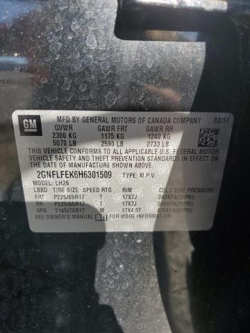 2017 Chevrolet Equinox VIN 2GNFLFEK6H6301509 Copart auction photo, hail damage thumbnail 12