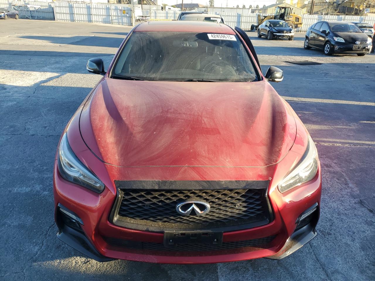2021 Infiniti Q50 VIN JN1FV7DP4MM850257 Copart auction photo, side / front end damage thumbnail 5