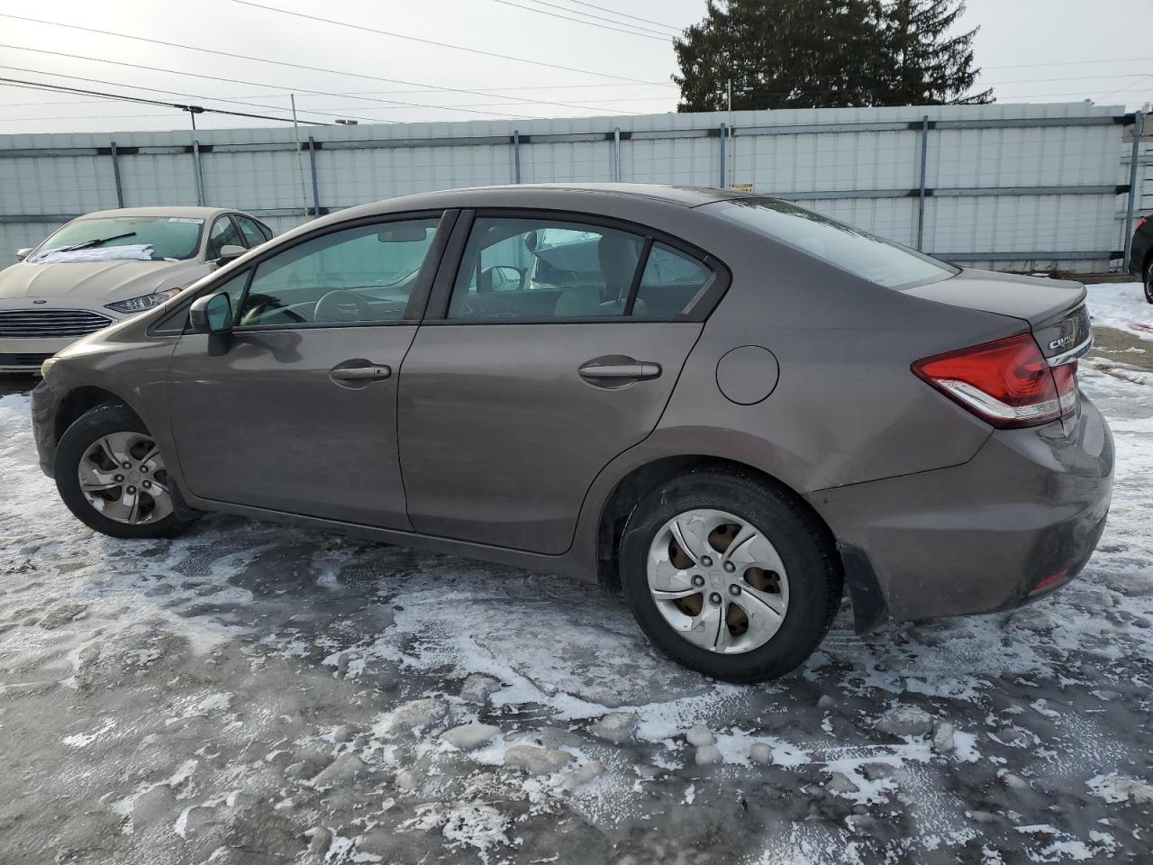 2014 Honda Civic VIN 2HGFB2F54EH525134 Copart auction photo, front end / rear end damage thumbnail 2