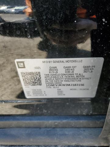2021 Chevrolet Traverse VIN 1GNEVJKW3MJ183156 Copart auction photo, front end damage thumbnail 13